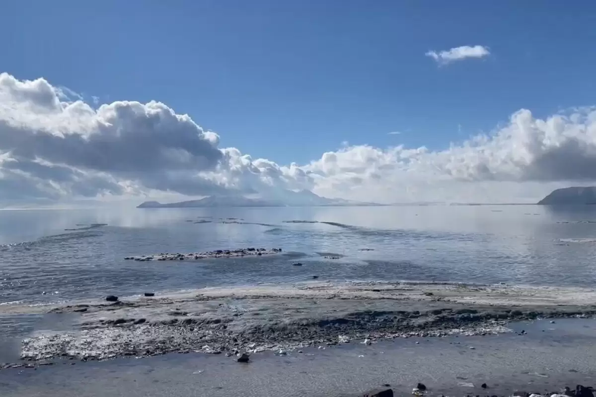 (ویدئو) لحظه ورود رودخانه‌ها به دریاچه ارومیه