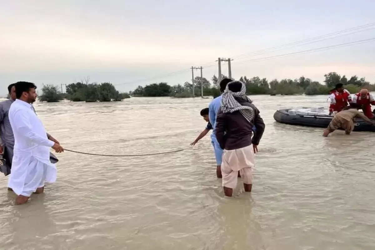 ببینید | اولین تصاویر از سیلاب در شهرستان سرباز در سیستان و بلوچستان