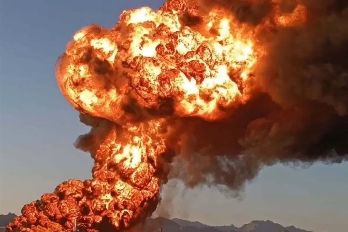 ببینید | اولین تصاویر از آتش‌سوزی در خط انتقال نفت سوریه