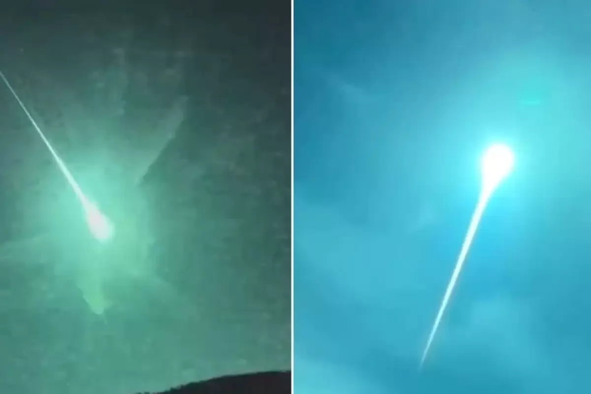 (ویدئو) شهاب سنگ درخشان در آسمان پرتغال