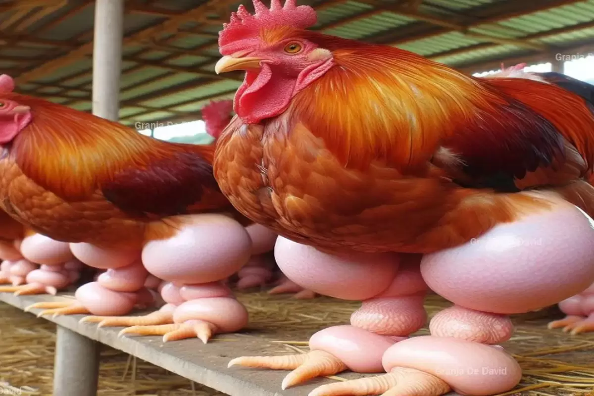(ویدئو) فرآیند جالب و دیدنی پرورش مرغ های پاگنده عجیب در مکزیک