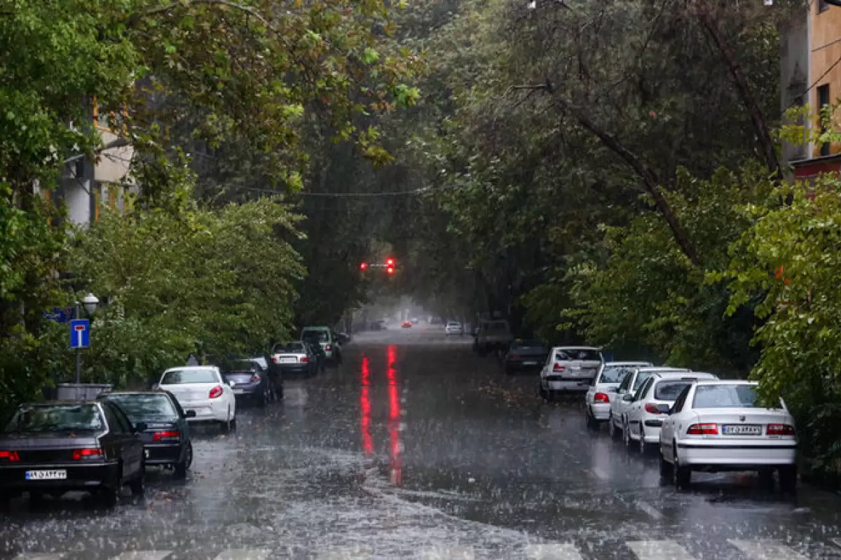 ببینید | تصاویری از بارش شدید و ناگهانی باران در تهران