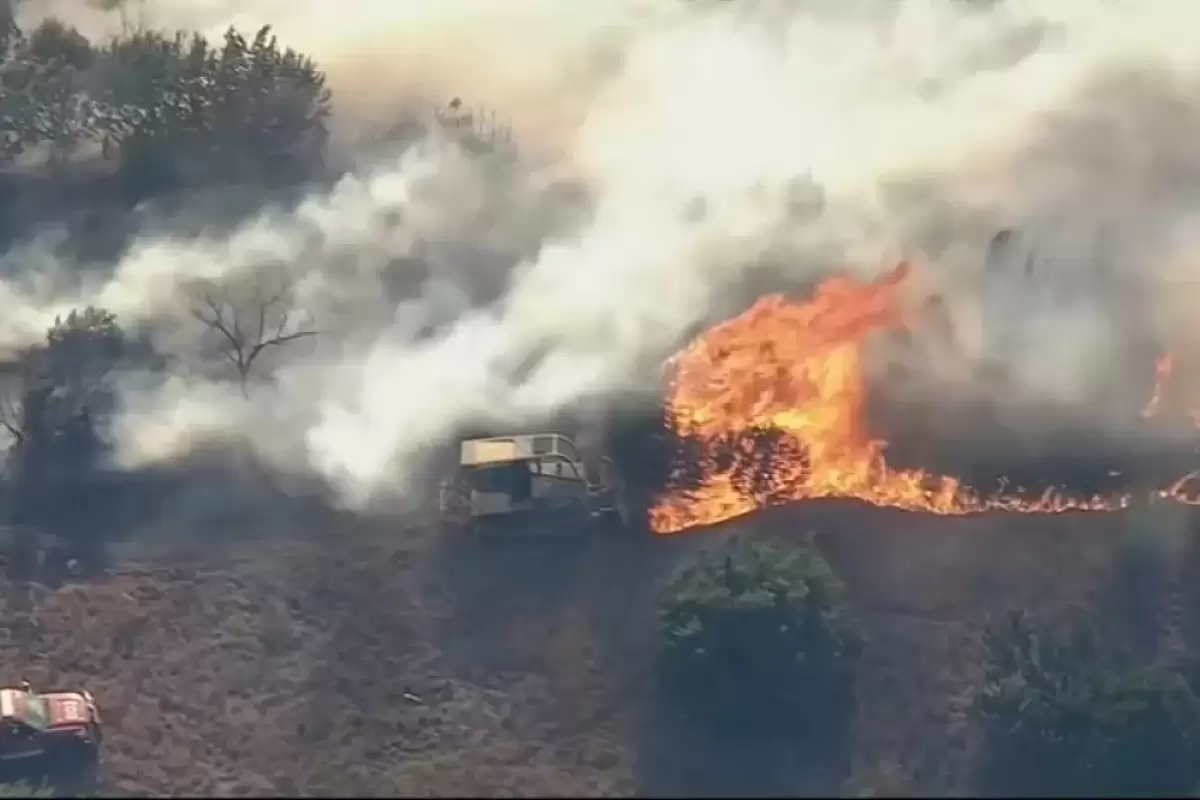 (ویدئو) دود غلیظ ناشی از آتش‌سوزی جنگل‌های قبرس