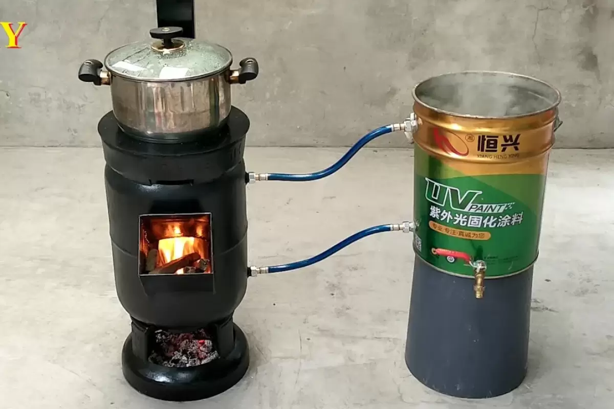 (ویدئو) نحوه درست کردن یک اجاق هیزمی 2 کاره با کپسول گاز قدیمی
