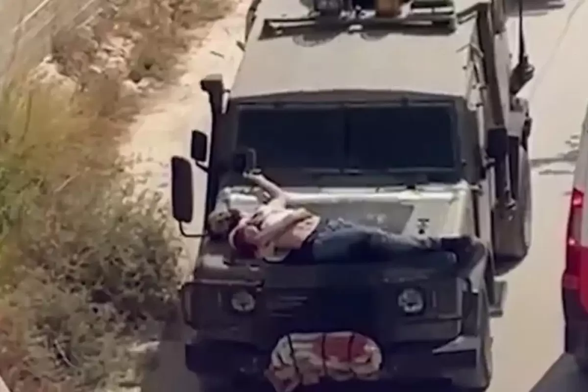 (ویدئو) جنجال رفتار بهت‌آور اسرائیل؛ بستن فلسطینی مجروح به خودرو