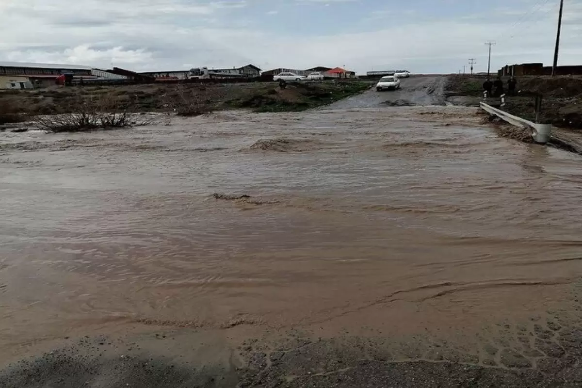 ببینید | جاری شدن سیل در روستای خرتوت در خراسان شمالی