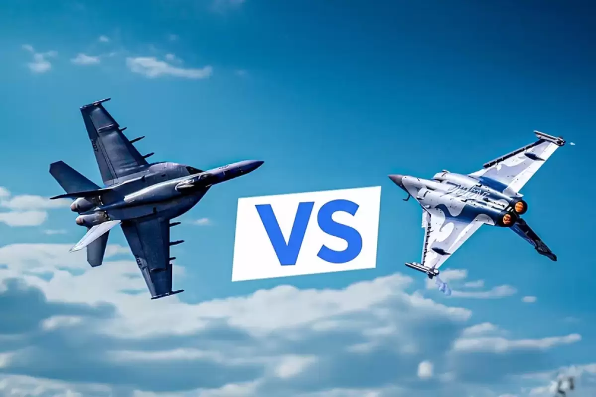 (تصاویر) مقایسه جنگنده‌های ناونشین F/A-۱۸ آمریکایی و Rafale M فرانسوی