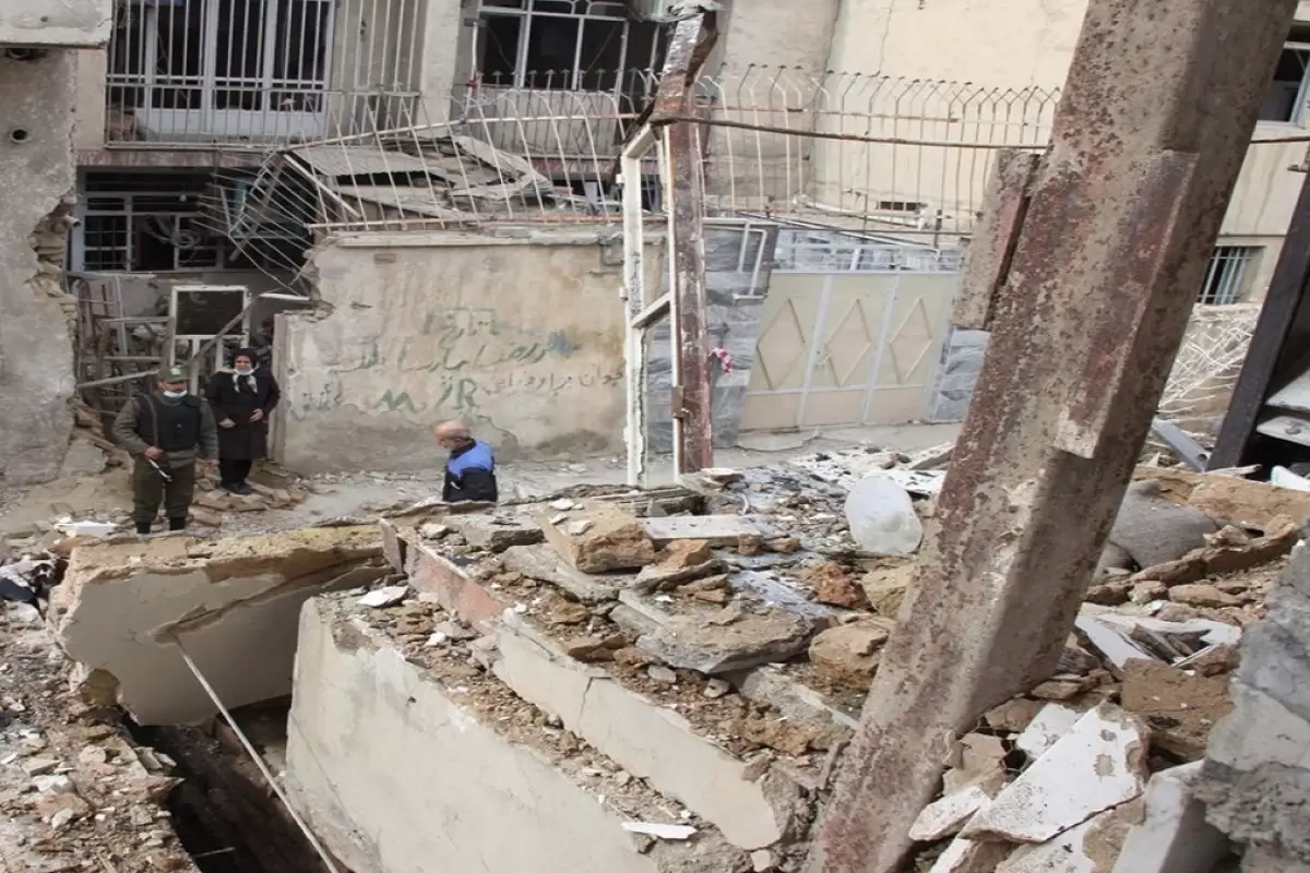 تخریب یک واحد مسکونی براثر انفجار گاز