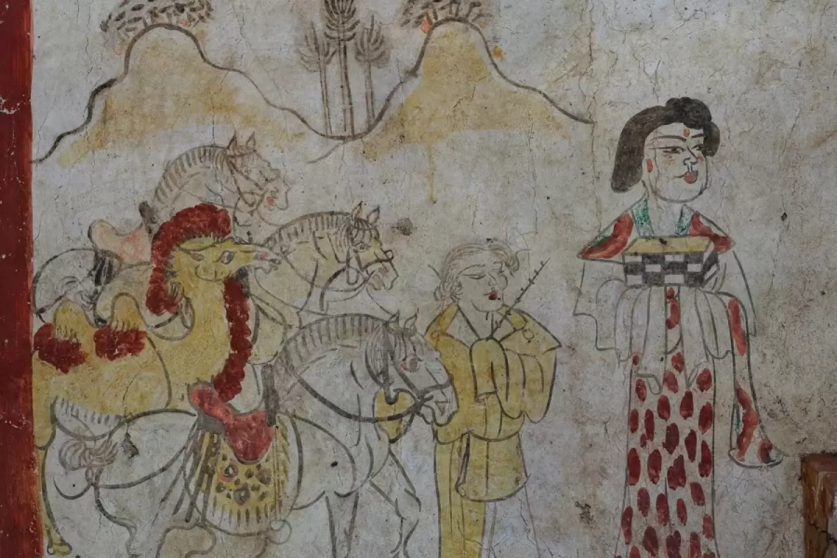 نقاشی‌های شگفت‌انگیز مقبرۀ 1300 ساله؛ «انگار همین دیروز کشیده شده‌اند»