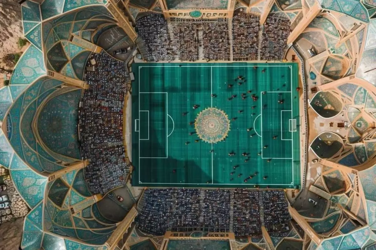 (تصاویر) ورزشگاهی با معماری ایرانی از نگاه هوش مصنوعی