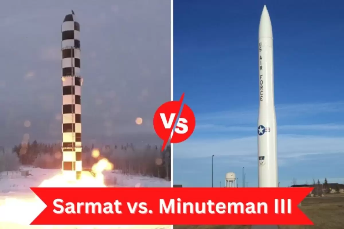 (تصاویر) مقایسه موشک های بالستیک قاره پیمای RS-28 Sarmat و Minuteman III