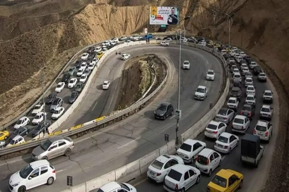 ببینید | ترافیک سنگین صبج امروز مسیر جنوب به شمال جاده چالوس