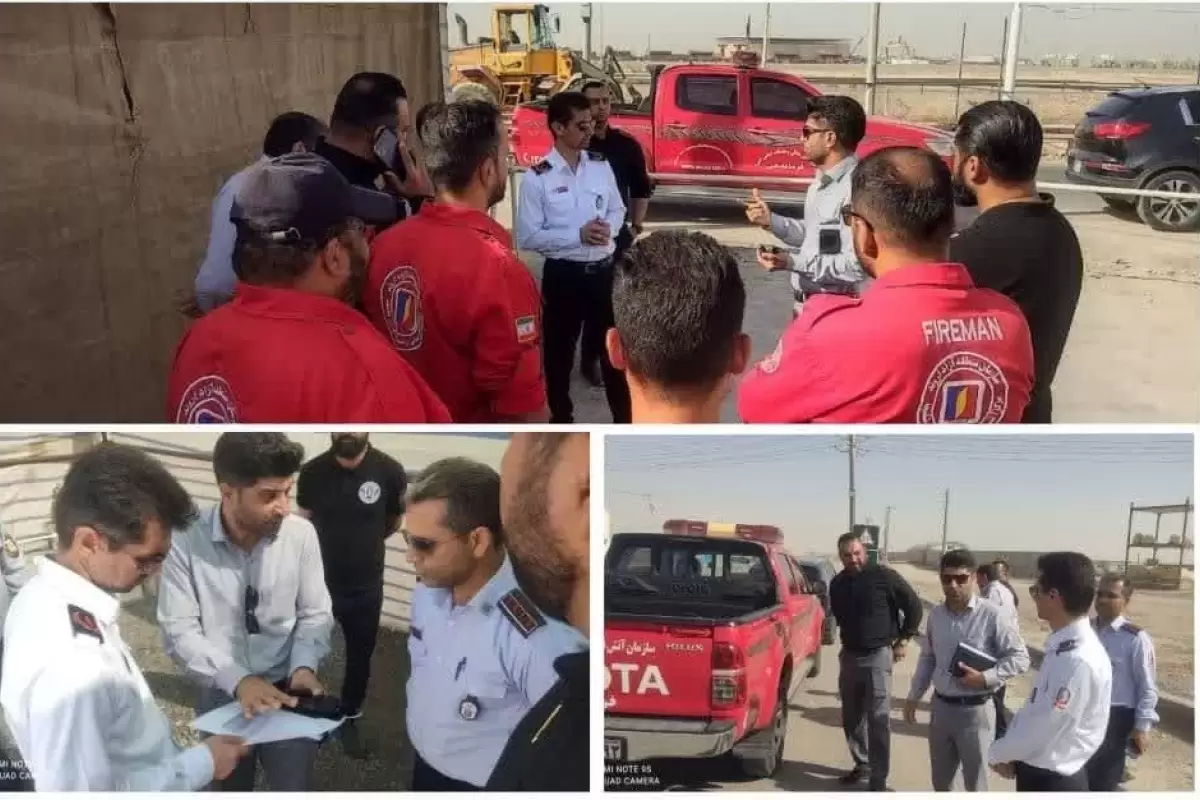 خدمات رسانی آتش نشانان شیرازی در مرز شلمچه