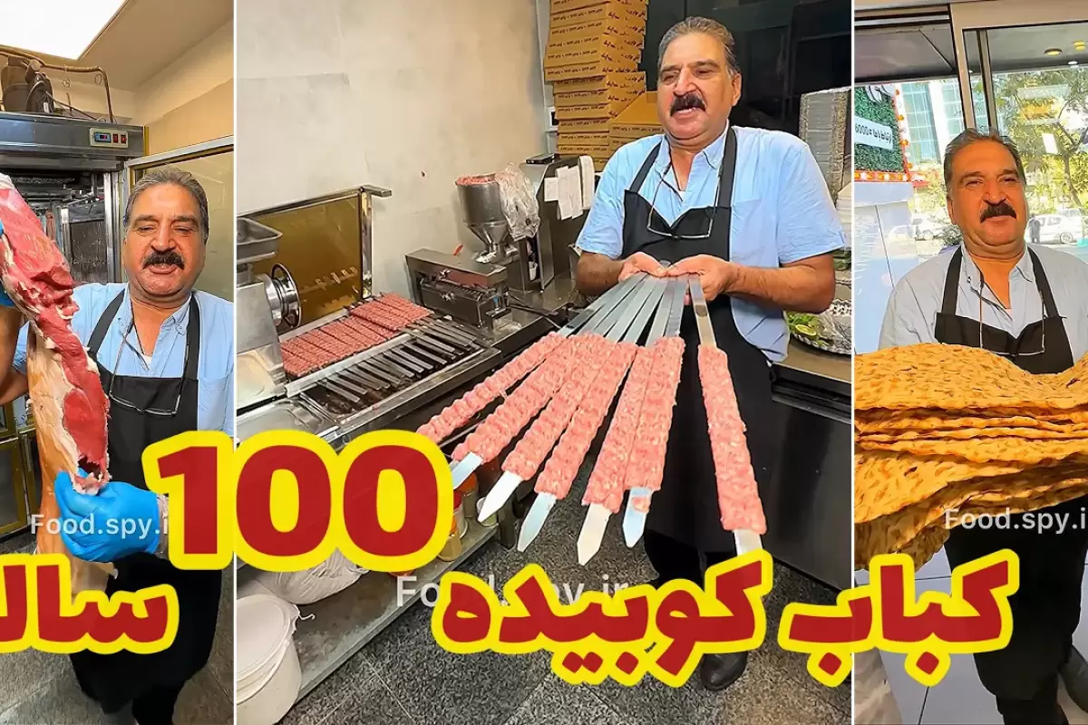 (ویدئو) غذای خیابانی در ایران، پخت کباب کوبیده 100 ساله در تهران