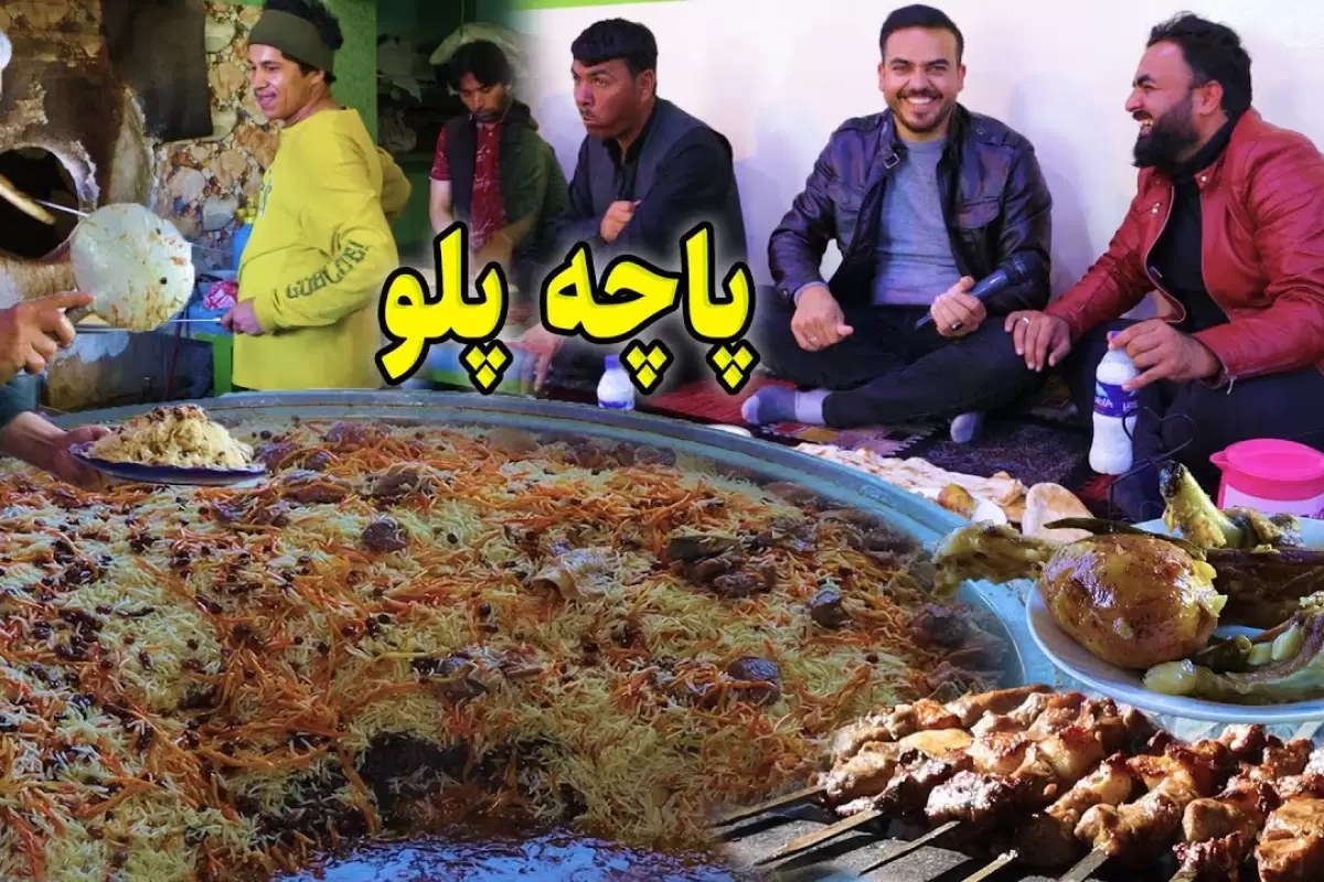 (ویدئو) غذای خیابانی در افغانستان؛ پخت قابلی پلو، کباب و پاچه پلو