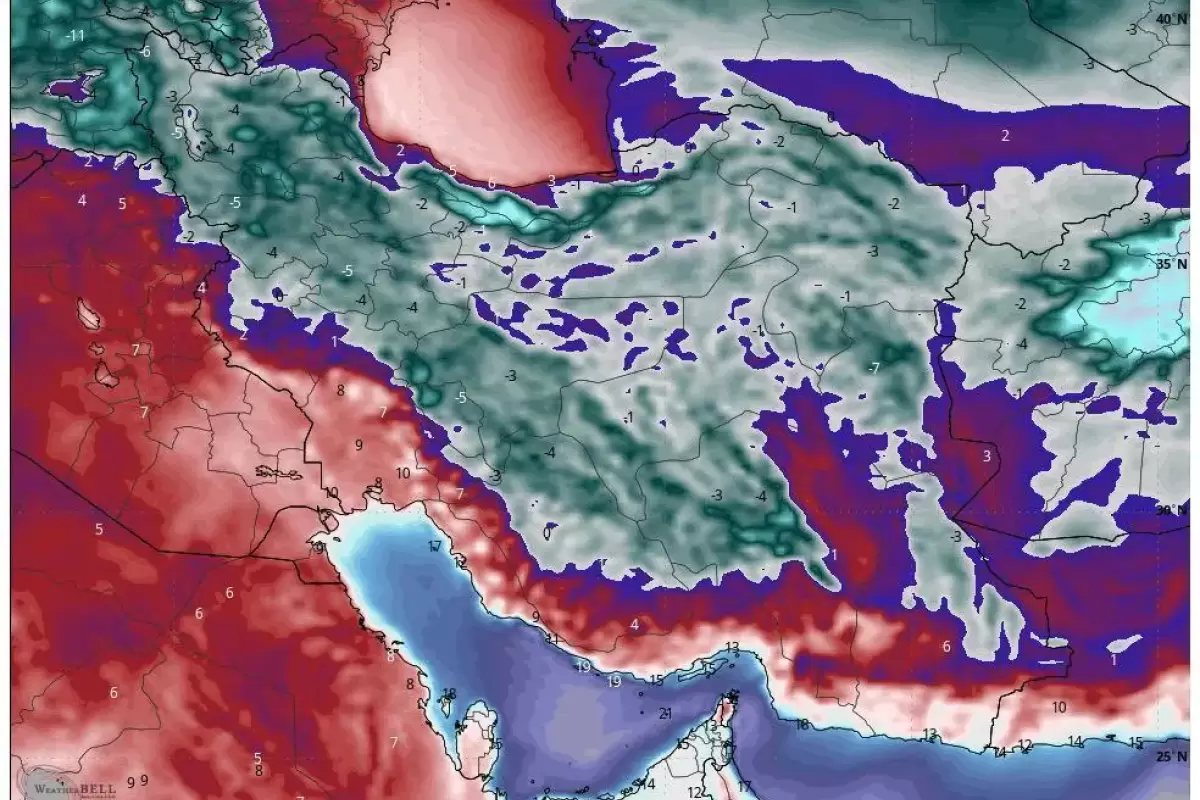 کاهش شدت یخبندان از امشب