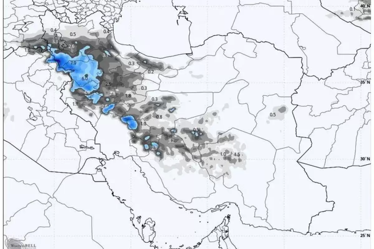 آغاز بارش گسترده برف و باران در ۲۵ استان