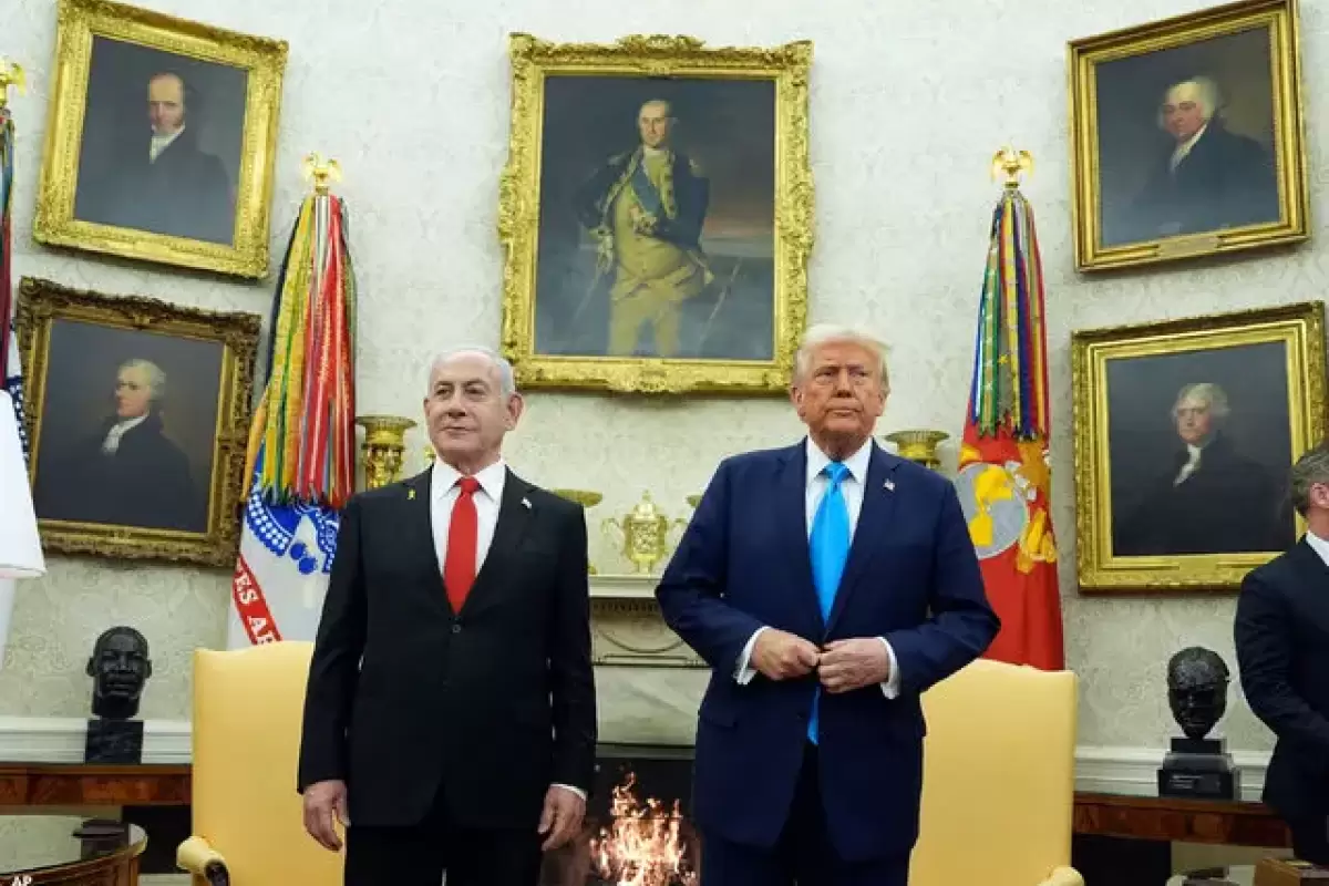 ترامپ در دیدار نتانیاهو: امیدوارم فلسطینیان به‌دنبال بازگشت به غزه نباشند/ ایران یک کشور بسیار قوی است؛ اما به آن‌ها اجازه نخواهیم داد به سلاح هسته‌ای برسند