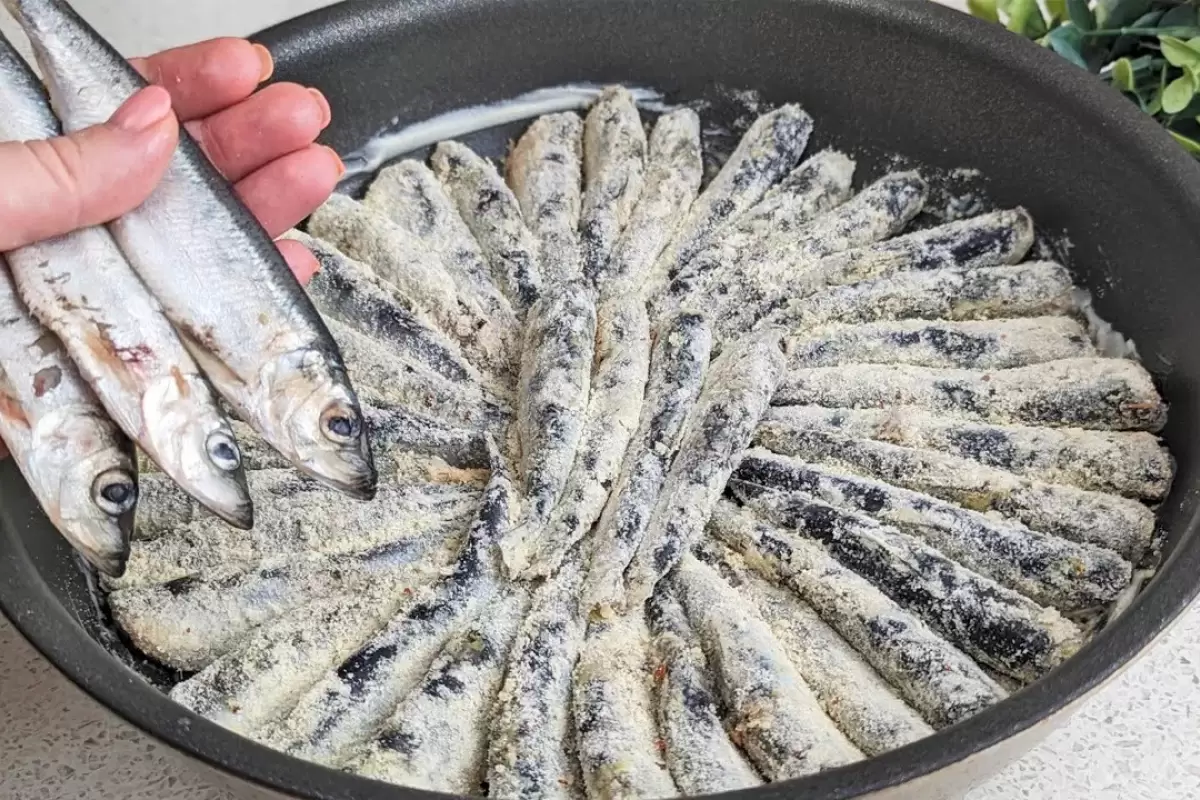 (ویدئو) طرز تهیه یک غذای خوشمزه آلمانی با ماهی کیلکا