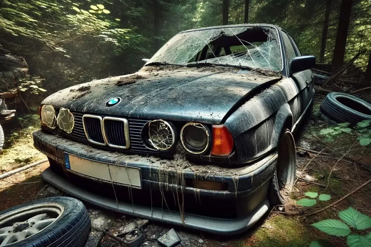 ببینید؛ مراحل بازسازی، تعمیر و رنگ آمیزی یک BMW E30 که 20 سال در جنگل رها شده بود!