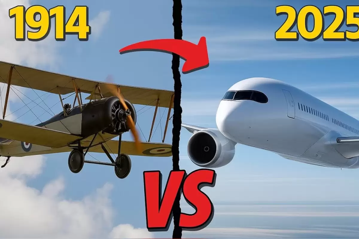 ببینید؛ سیر تکامل هواپیماها از سال 1914 تا 2025