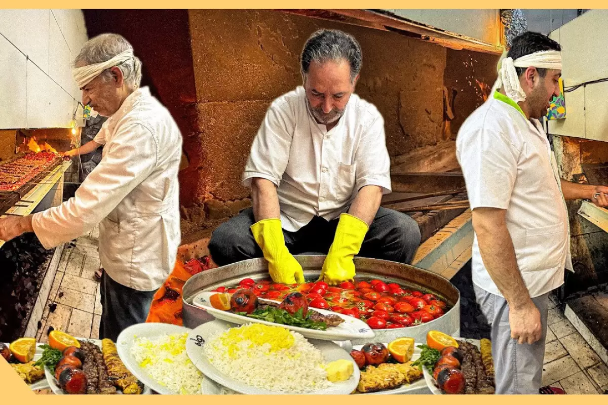 ببینید؛ غذای خیابانی در تهران؛ پخت کوبیده، جوجه کباب، ته چین و...