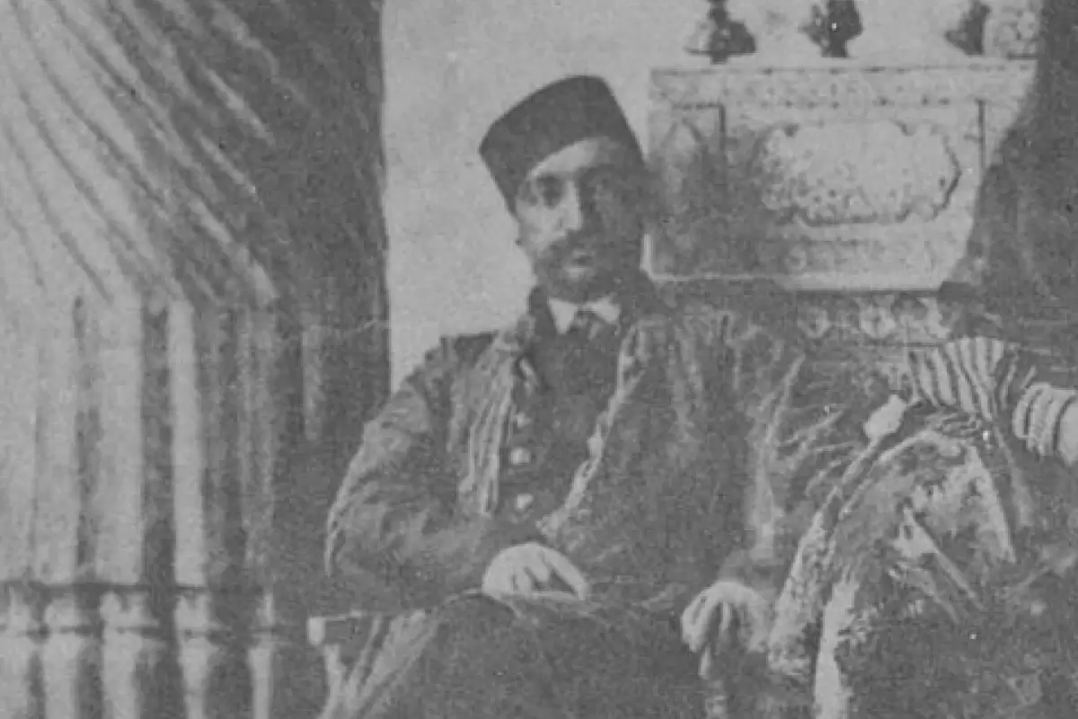 عکس؛ سفر به تاریخ؛ نقاشی «پدر ناصرالدین شاه در کنار وزیرش»؛ 170 سال قبل