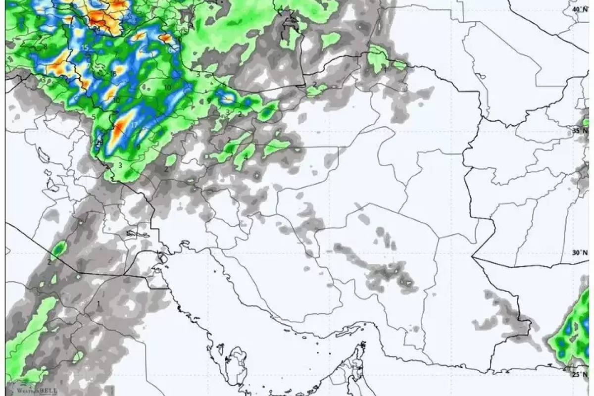 هشدار هواشناسی: پیش‌بینی بارش باران و وزش باد شدید