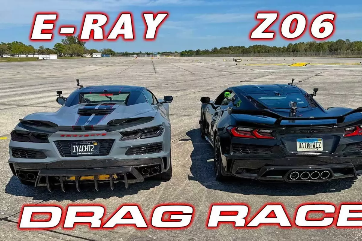 عکس؛ کدام نسخه کوروت سریع‌تر است؟ درگ E-Ray با Z06