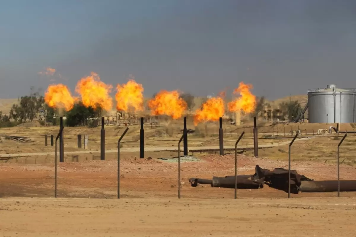 تصاویر؛ انفجار یک پالایشگاه نفتی در شمال عراق