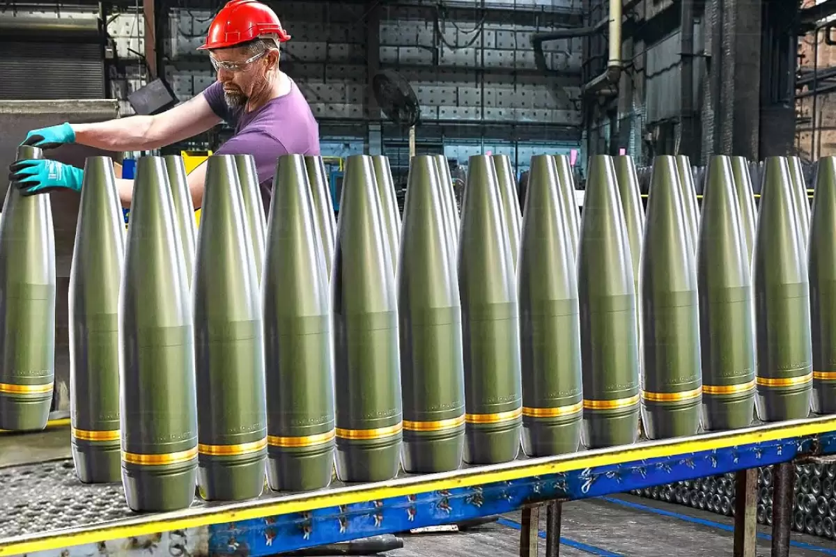 ببینید؛ نگاهی به مراحل تولید گلوله توپ M795 در آمریکا