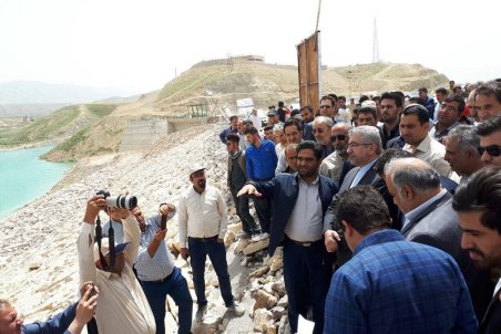 کرمانشاه| افتتاح سد شهدای ازگله با حضور وزیر نیرو