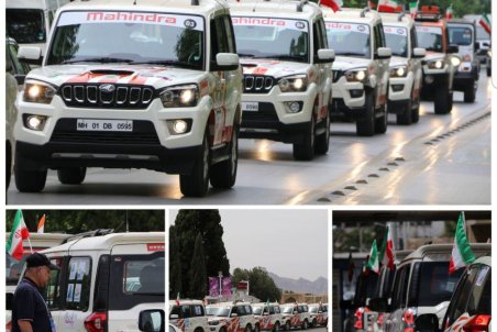 اصفهان |  رالی اتومبیلرانی بین المللی کریدور شمال-جنوب به اصفهان رسید