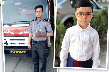 آتش‌نشان وظیفه‌شناس منجی پسر بازیگوش