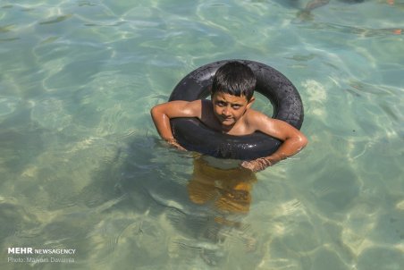 خراسان شمالی| آب تنی در روزهای پایانی تابستان