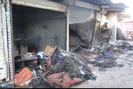 کهگیلویه و بویر احمد| دود آتش‌سوزی جمعه‌بازار در چشم کسبه