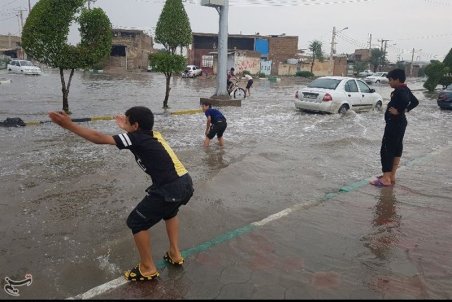 خوزستان| اهواز غرق در آب‌گرفتگی