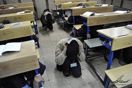 دانش آموزان مشق زلزله را تمرين كردند