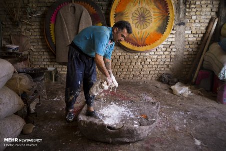 چهارمحال و بختیاری| نمدمالی هنر شهرکرد