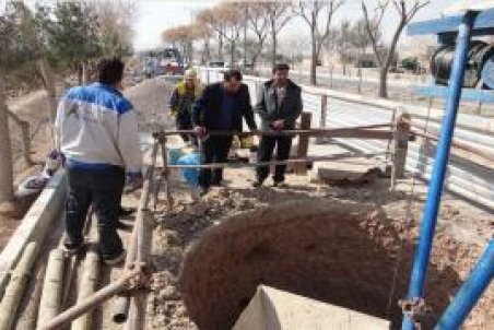 لوله گذاري فاضلاب خيابان معراج منطقه ۶