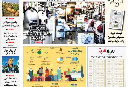 روزنامه رویداد امروز یکشنبه 2 تیر 1398