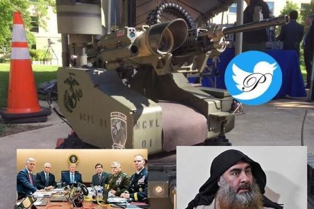 عکس | ترامپ با این ربات ممنوعه اشک‌ها و مرگ البغدادی را تماشا کرده؟