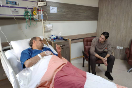 عیادت وحید هاشمیان از مهدی تاج