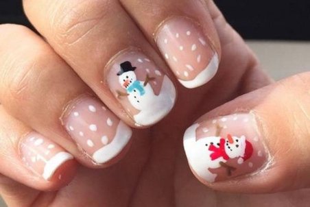 طراحی ناخن زمستانی با ایده های برف و آدم برفی