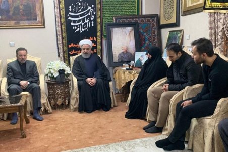 حضور روحانی در منزل سردار شهید سلیمانی