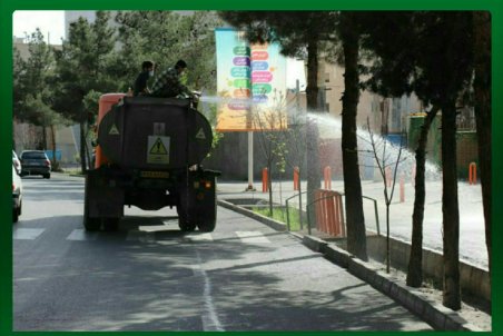 ششمین مرحله ضدعفونی گسترده معابر و محلات شهر سمنان