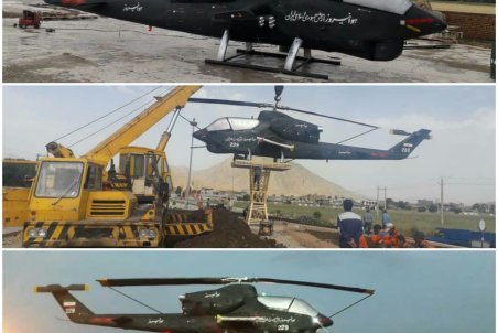 نصب ماکت بالگرد سرلشگر خلبان شهید یحیی شمشادیان