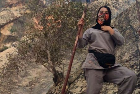 روایت بانوی کوهنورد از آتش سوزی جنگل‌های خائیز