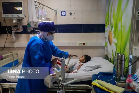 دو کودک ۶ و ۹ ساله در میان بستری های حاد تنفسی در کاشان