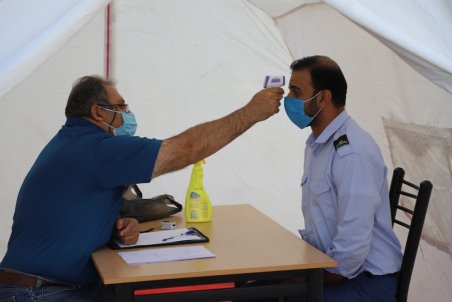 اجرای طرح غربالگری کرونا ویروس در انبار نفت کرج